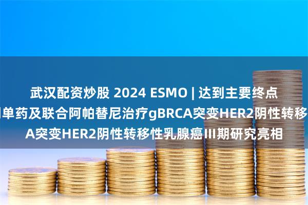 武汉配资炒股 2024 ESMO | 达到主要终点，恒瑞创新药氟唑帕利单药及联合阿帕替尼治疗gBRCA突变HER2阴性转移性乳腺癌Ⅲ期研究亮相