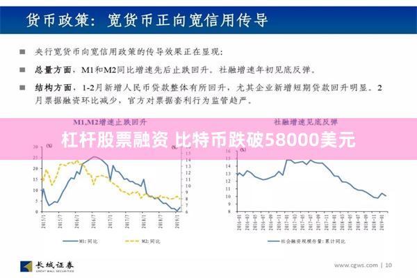 杠杆股票融资 比特币跌破58000美元