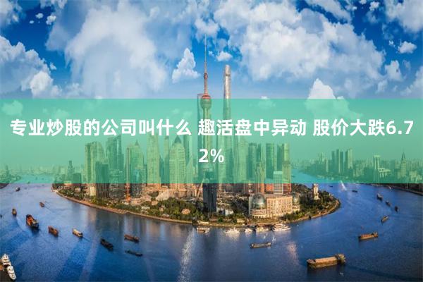 专业炒股的公司叫什么 趣活盘中异动 股价大跌6.72%