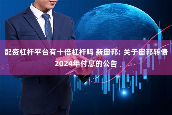 配资杠杆平台有十倍杠杆吗 新宙邦: 关于宙邦转债2024年付息的公告