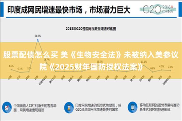 股票配债怎么买 美《生物安全法》未被纳入美参议院《2025财年国防授权法案》