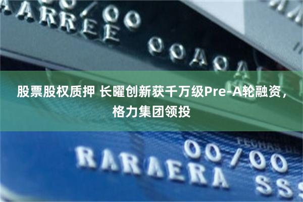 股票股权质押 长曜创新获千万级Pre-A轮融资，格力集团领投