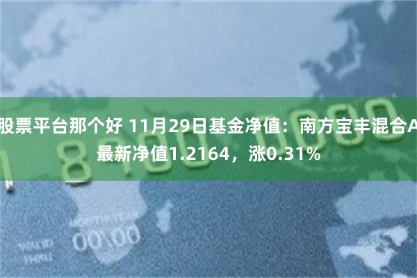 股票平台那个好 11月29日基金净值：南方宝丰混合A最新净值1.2164，涨0.31%