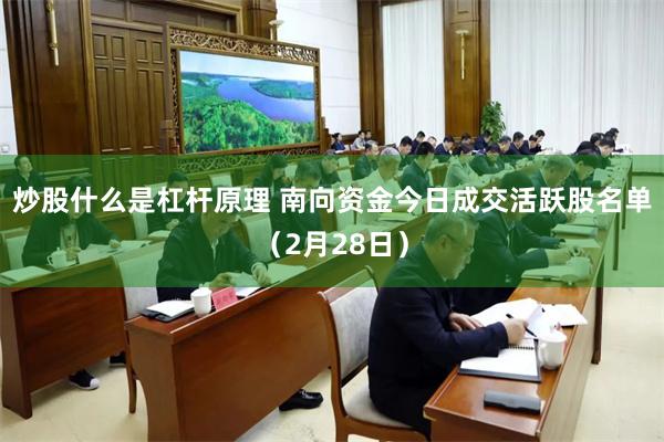 炒股什么是杠杆原理 南向资金今日成交活跃股名单（2月28日）