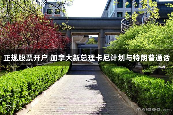 正规股票开户 加拿大新总理卡尼计划与特朗普通话