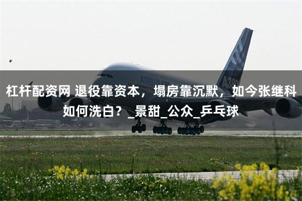 杠杆配资网 退役靠资本，塌房靠沉默，如今张继科如何洗白？_景甜_公众_乒乓球
