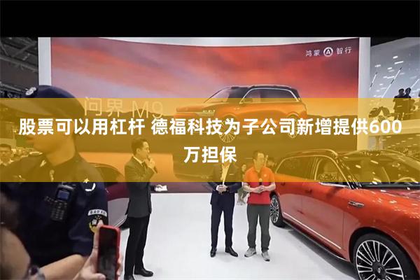 股票可以用杠杆 德福科技为子公司新增提供600万担保