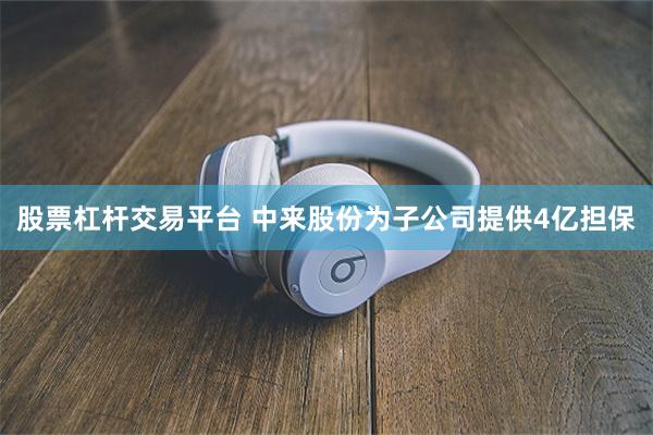 股票杠杆交易平台 中来股份为子公司提供4亿担保