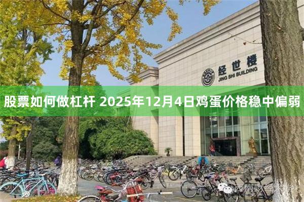 股票如何做杠杆 2025年12月4日鸡蛋价格稳中偏弱